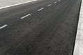 Empty two lane asphalt road highway Royalty Free Stock Photo