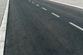 Empty two lane asphalt road highway Royalty Free Stock Photo