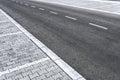Empty two lane asphalt road highway Royalty Free Stock Photo