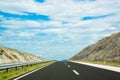 Empty two-lane highway Royalty Free Stock Photo