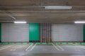 Empty underground car parking lot Royalty Free Stock Photo