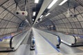 Empty underground metro train during covid-19 lockdown in england uk