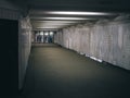 Empty underground passage in the subway