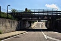 Empty underpass of a road in the italian countryside on a clear day in autumn Royalty Free Stock Photo