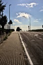 Empty underpass of a road in the italian countryside on a clear day in autumn Royalty Free Stock Photo