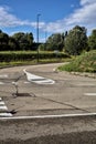 Empty underpass of a road in the italian countryside on a clear day in autumn Royalty Free Stock Photo