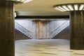 Empty underpass with steps Royalty Free Stock Photo