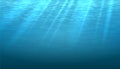 Empty underwater blue shine abstract vector