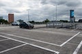 Empty upper deck of parking garage Utrecht