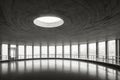 An Empty Upper Floor with Large Windows and a Skylight in A Multi-Storey Concrete Building Royalty Free Stock Photo
