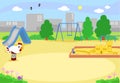 Empty urban playground vector