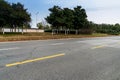 Empty urban road and buildings