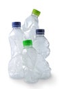 Empty used plastic bottles