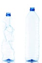 Empty used plastic bottles