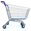 Empty used shopping trolley Royalty Free Stock Photo