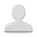 Empty User isolated on white background Royalty Free Stock Photo