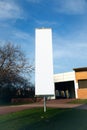 Empty vertical banner on the city park. Vertical