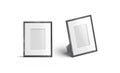 Empty vertical table photo frame front and side view mock up, Royalty Free Stock Photo