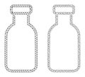 Empty Vial Icons - Vector Polygonal Mesh Royalty Free Stock Photo