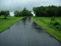 Empty Village Road Royalty Free Stock Photo