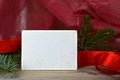 Empty vintage Christmas photo frame Royalty Free Stock Photo