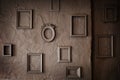 Empty Vintage Frames on a Grungy Background Royalty Free Stock Photo