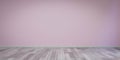 empty vintage living room soft pink rose pastell wall with white wood floor tiles 3d render illustration Royalty Free Stock Photo