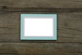 Empty Vintage photo frame on old wood background Royalty Free Stock Photo