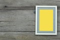 Empty Vintage photo frame on old wood background Royalty Free Stock Photo