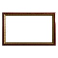 empty vintage photo frame,wood frame isolated on white background,interior decorative object Royalty Free Stock Photo