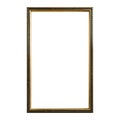 empty vintage photo frame,wood frame isolated on white background,interior decorative object Royalty Free Stock Photo