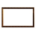 empty vintage photo frame,wood frame isolated on white background,interior decorative object Royalty Free Stock Photo