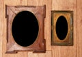 Empty vintage photo-frames Royalty Free Stock Photo