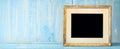 Empty vintage picture frame with free space for pics Royalty Free Stock Photo