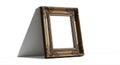 Empty vintage picture frame isolated on white background Royalty Free Stock Photo