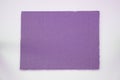 Empty violet horizontal card mockup on white background