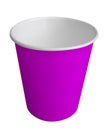 Empty violet paper cup Royalty Free Stock Photo