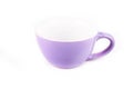 Empty violet tea cup Royalty Free Stock Photo