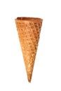 Empty waffle cone for ice cream