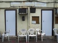 Empty waiting area chairs Royalty Free Stock Photo