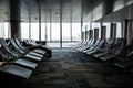 Empty waiting room at aiport waiting for passangers.