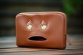 An empty wallet or purse with an upset expression, symbolizing the financial strain of expensive shopping. Generative Ai