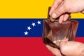 Empty wallet shows the global financial economic crisis triggered by the corona virus in Venezuela