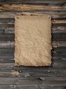 Empty wanted poster on plank wood wall Royalty Free Stock Photo