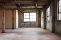 Empty warehouse office or commercial area, industrial background Royalty Free Stock Photo