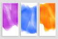 Empty watercolor banners set design