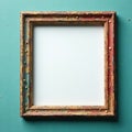Empty weathered instant camera frame, ready for image , object, antique