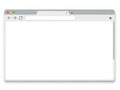 Empty web browser window isolated on white background Royalty Free Stock Photo
