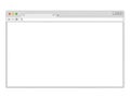 Empty web browser window isolated on white background Royalty Free Stock Photo