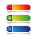Empty web colorful button set Royalty Free Stock Photo